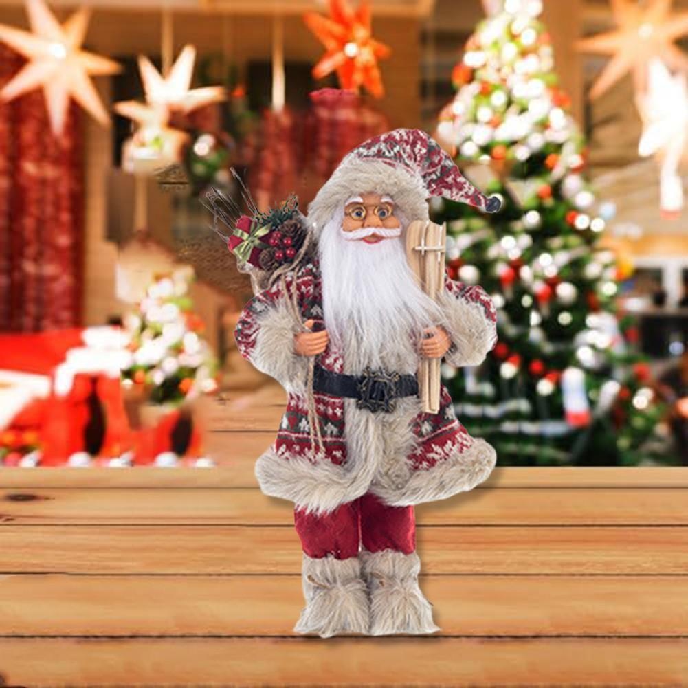 Christmas Figurine Festive Decor Handmade Santa Claus