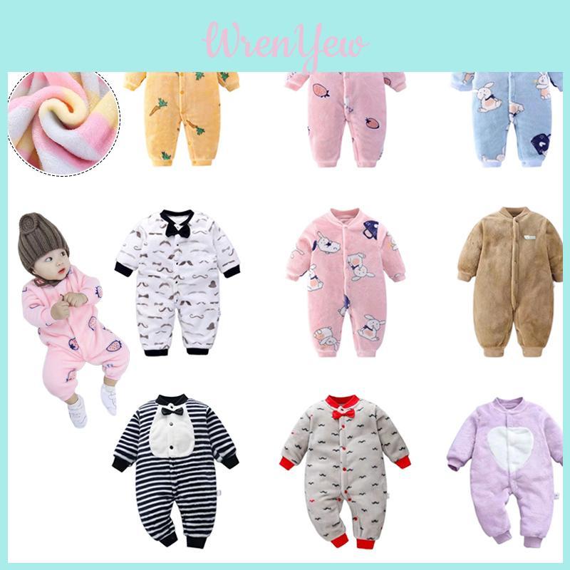 Warm Flannel Newborn Infant Romper Jumpsuit Cute And Cozy Baby Clothes Outfit