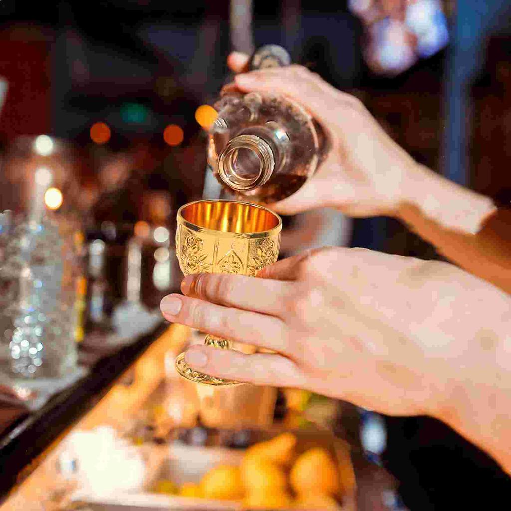 Brass Vintage European Goblet Cup Retro Chalice Medieval Temple Gold Holy Knight Viking Beer Metal Drinkware Glass Home Bar