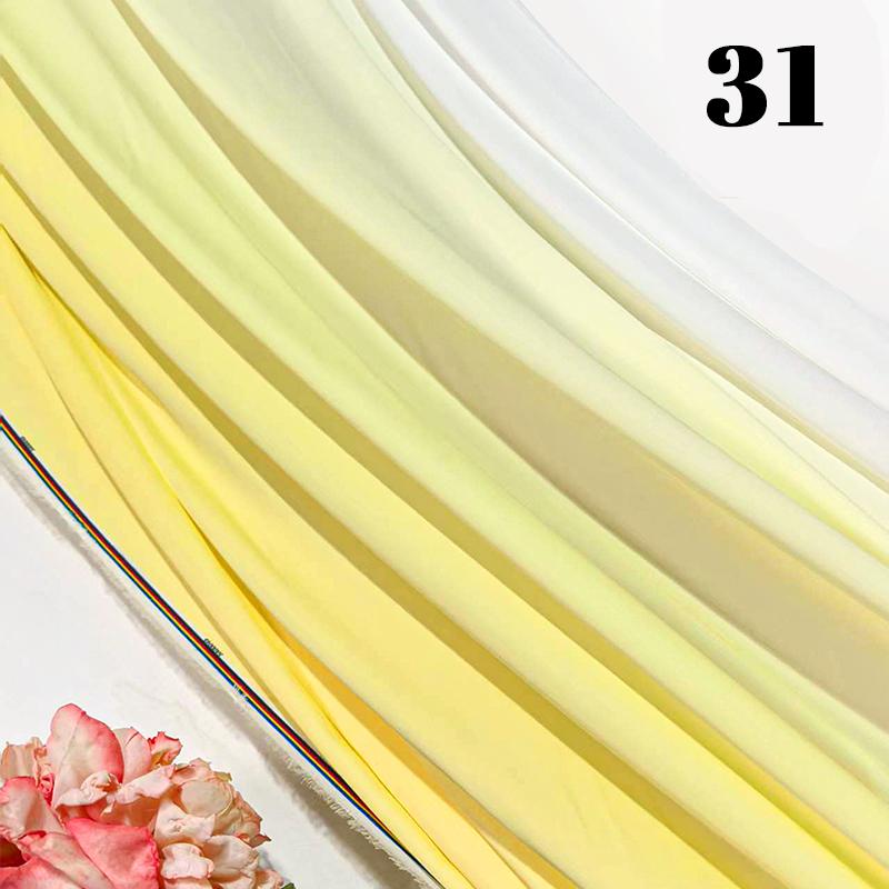50cm Chiffon Gradient Fabric Hanfu Ancient Style Rainbow Gradient Fabric Stage Costume Design Skirt Dress DIY Sewing Material