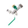 Dubbele Tik 1 Inch en 2 * 3/4 Inch Uitlaat met Verdikte Uitlaatklep Afneembaar voor Tuin Drinkwater Landbouwgewassen met Groen Handvat