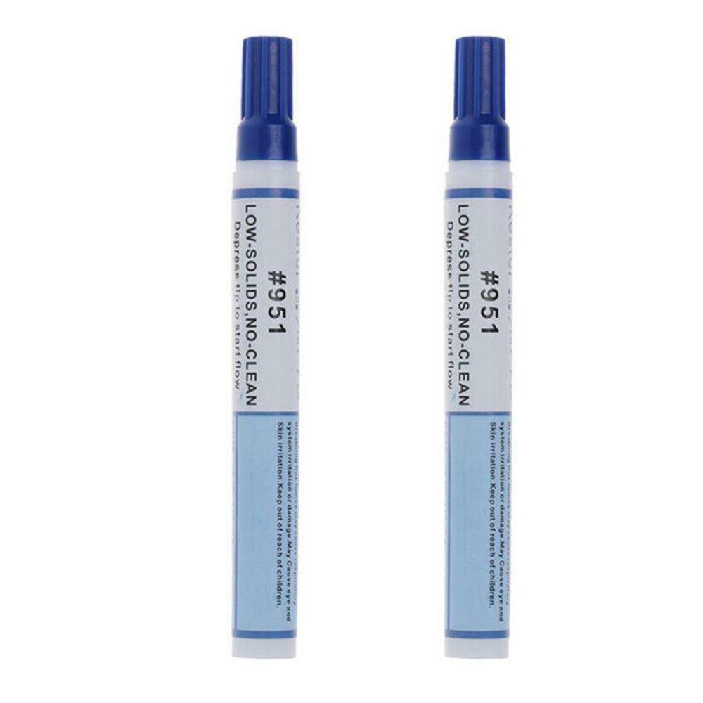 2Pcs DIY PCB Welding/flux Pen No Clean Clean Free Rosin Pen New 951 Soldering Pen  PCB Board