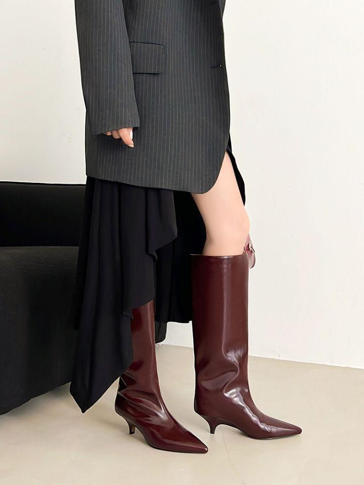 Boots Women's 2025 New Popular Autumn and Winter Pointed Kitten and Long Boots Wide Tube High Heel Short Boots Women's Boots