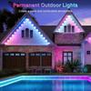 200ft 120leds Permanent Outdoor Light RGB Eaves Lights with App Control Remote Waterproof Led Lights for House Roof Garden Decor