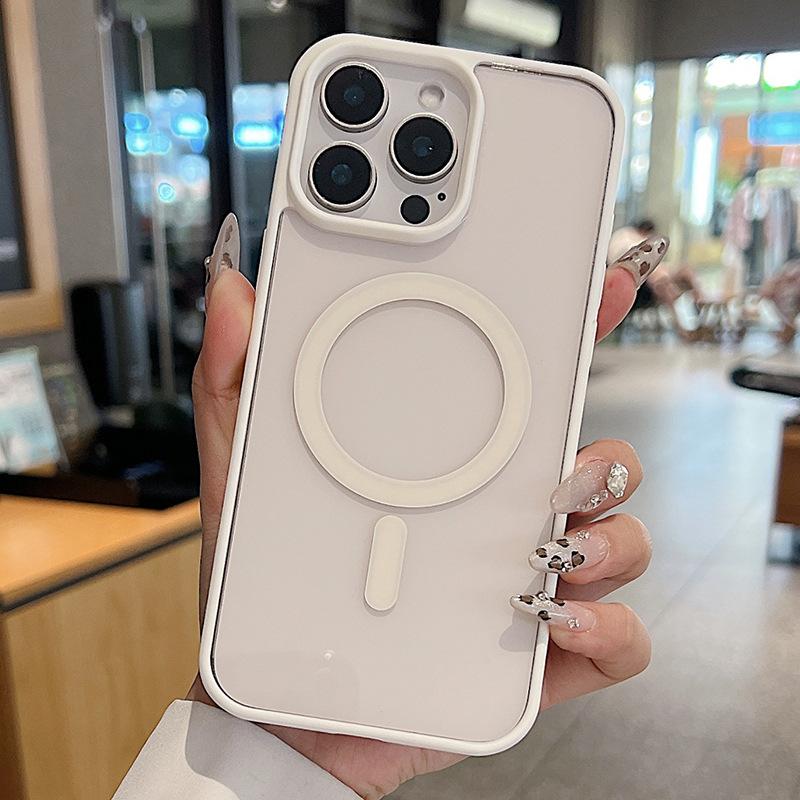 Applicable To iPhone11 Mobile Phone Case Apple 11promax Macaron Transparent 11e Magnetic Protective Case Anti-drop 11
