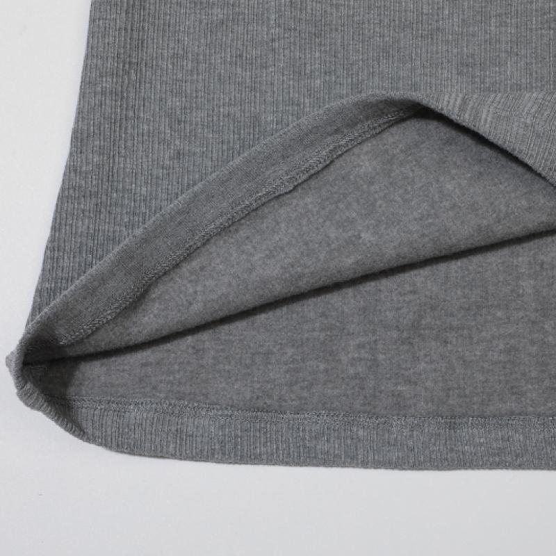 PLAYBOO Fleece Ribbed Half Zip Top Heather Grey