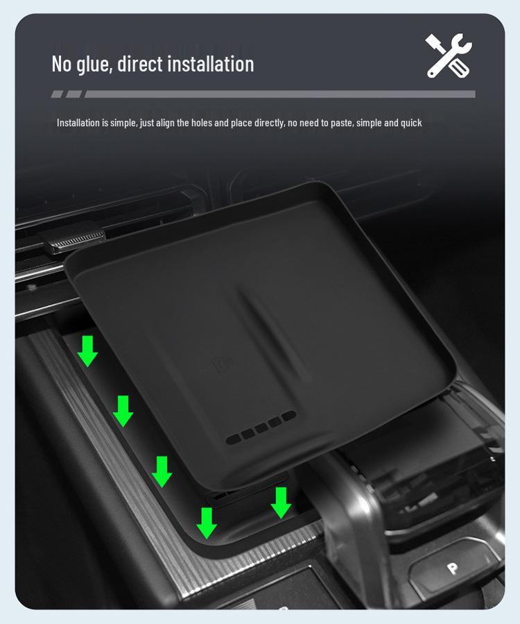 Jetour Shanhai T1 Wireless Charging Silicone Pad for 24-25 Models - Anti-slip Car Charger Mat