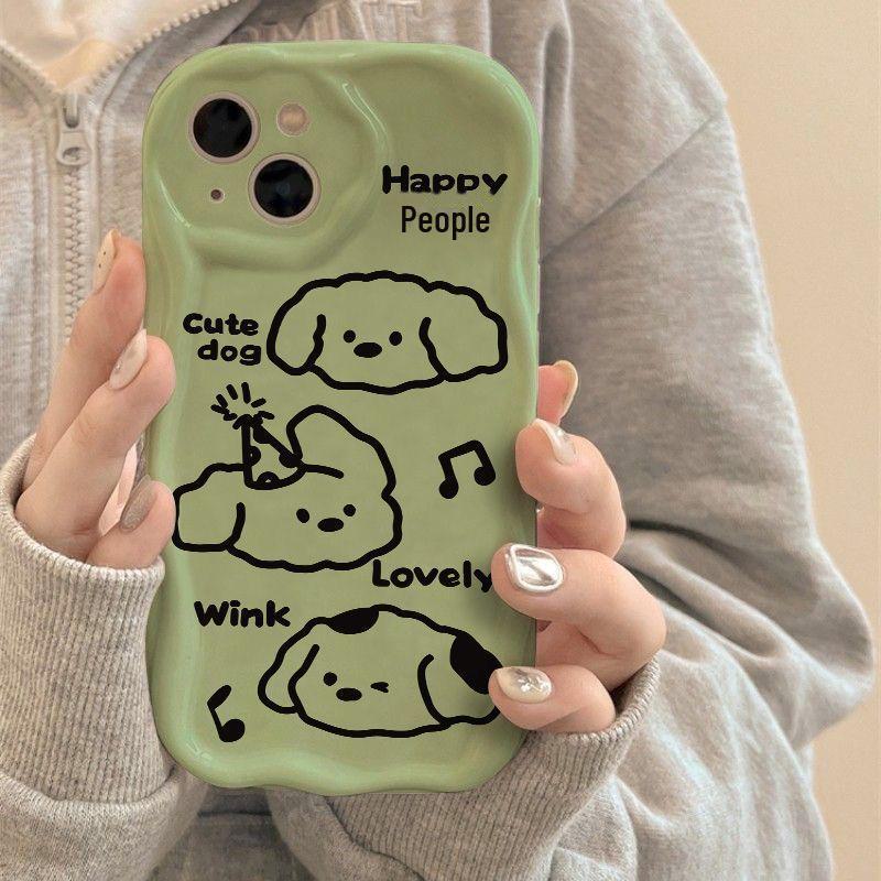 Happy Wink Puppy iPhone Case: Creative and Fun for 11/14/15/16 Pro/12 Mini All-Inclusive