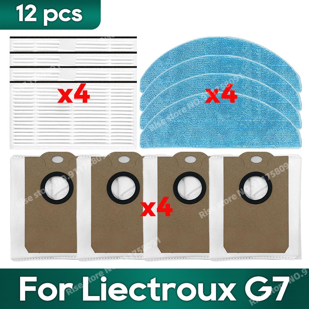 Zubehör Kompatibel für LIECTROUX G7 Staubsauger Hepa Filter Staubbeutel Ersatzteile Mopptuch