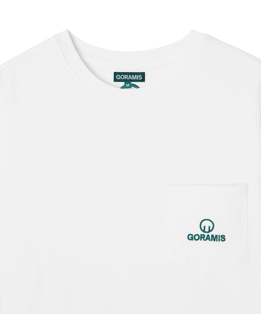GORAMIS Pocket Logo Embroidered Short Sleeve T-Shirt [White]