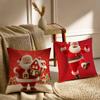 Santa Claus Pillow Case Sofa and Living Room Decorative Cushion Covers Dust-proof and Mite-proof Invisible Zipper