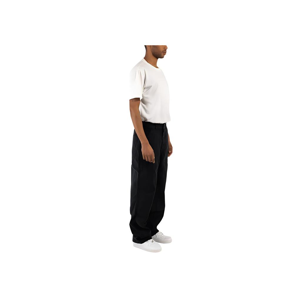 Nike Logo Embroidered Solid Color Mid-Rise Zipper Fit Cargo Pants Unisex Cargo Pants Black DQ5179-010