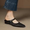 Fashion 2025 Summer Weave Women Slippers Genuine Leather Women Shoes Sqaure Toe Low Heel Cover Toe Slingback Women Mules Hollow Shoes