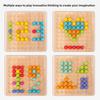 Wooden Rainbow Bead Sorting Puzzle For Kids Learning Fine Motor Skills Educational Toy
