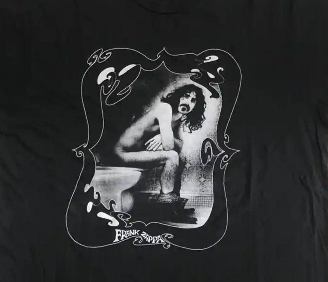 New popular Frank zappa toilet Black Gift Fans T-shirt E301 S