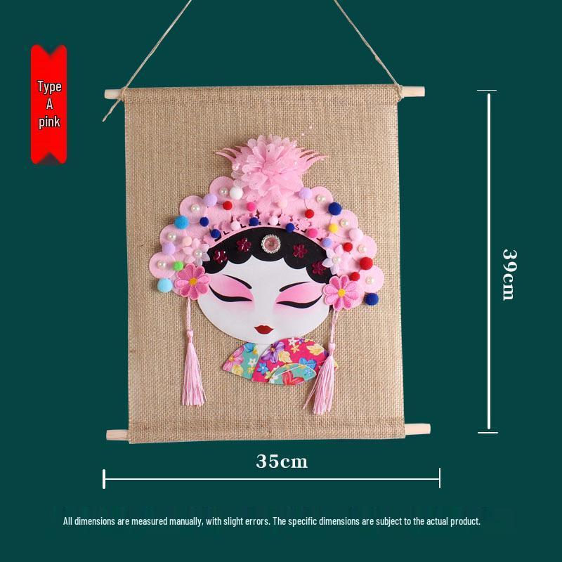 Dziecięcy Zestaw do Samodzielnego Tworzenia Masek Opery Pekińskiej: Rękodzieło na powrót do szkoły z tutorialem