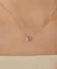 Loveenb [14K Gold] Cross Edge Lab Diamond Charm Pendant