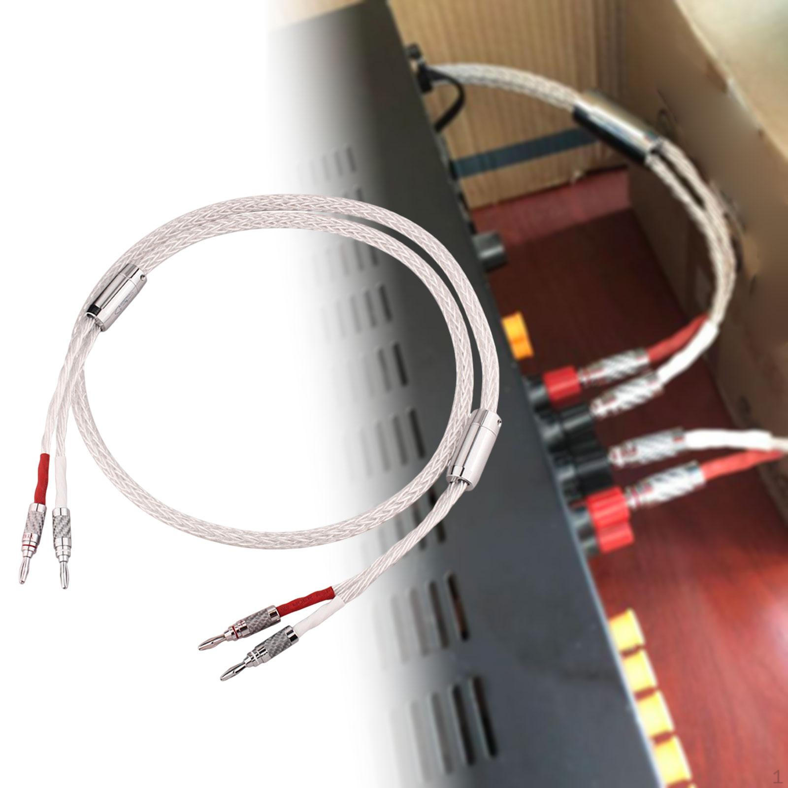 

Акустический кабель 7N OFC с разъемами типа «банан» Плетеный профессиональный стереодинамик для 1m