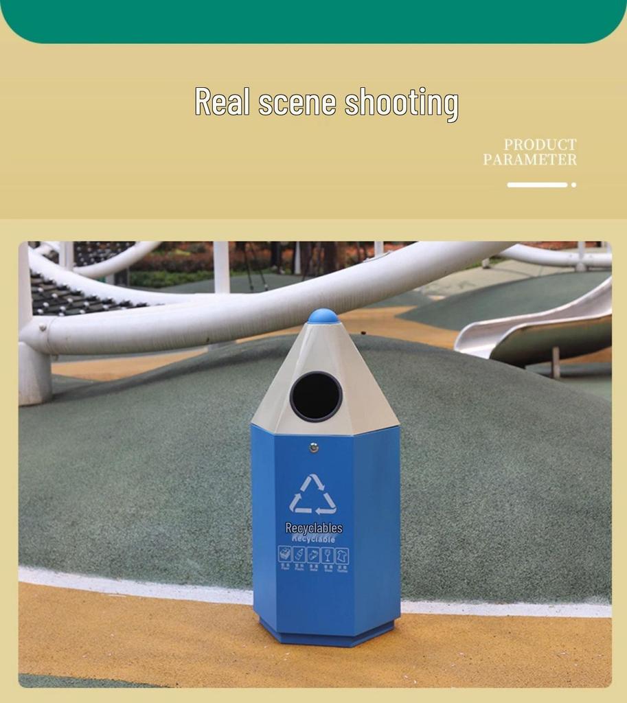 Cartoon Creative Outdoor Kindergarten Playground Trash Bin