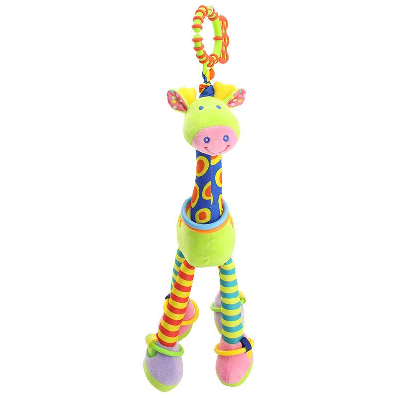 Happy Monkey Baby Mobile: Giraffe Rattle Pendant for Infants