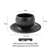Shangqi Retro Frosted Ceramic Coffee Cup with Saucer