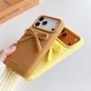Silicone Stereo Bow With Love Lanyard Mobile Phone Case for Iphone 17/16/15 Pro Max Anti-Fall Protective Cover for Apple14 13 12
