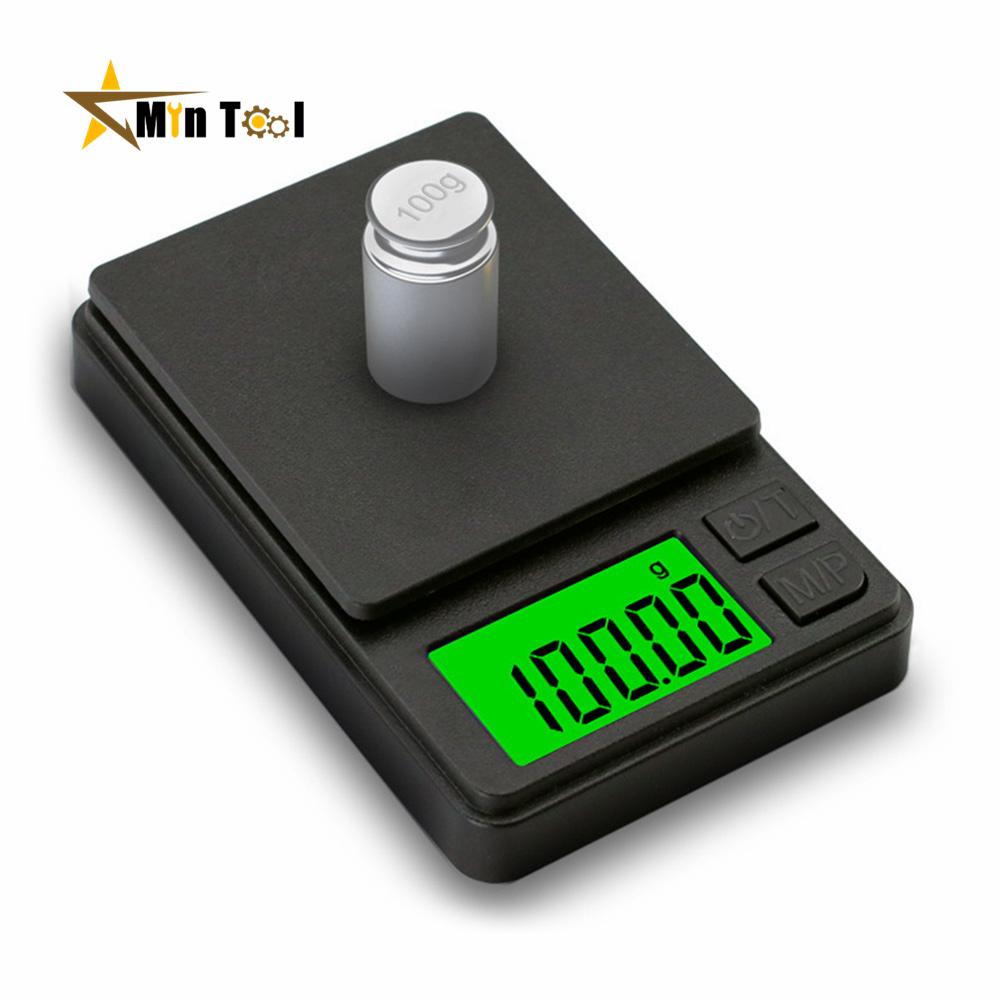 500g*0.01g Accurate Electronic Jewelry Gram Scale Precision Scale Portable Calibration Function Ultra-clear Display Kitchen Tool