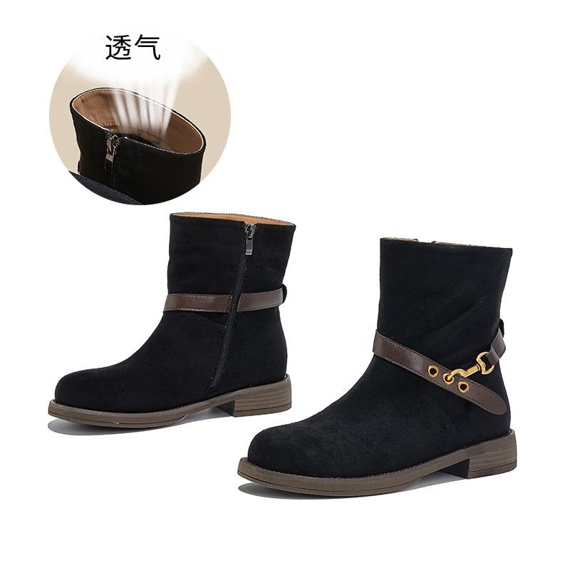 

Vintage Maillard Western Cowboy Boots 2025 Autumn and Winter New Locomotive Short Boots Women s Casual Versatile Martin Boots Children 35 чорний