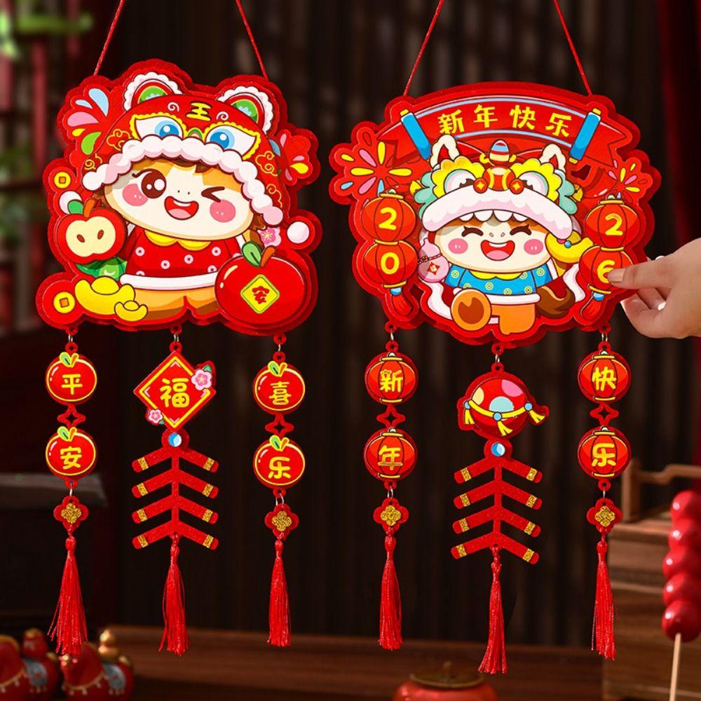 Traditional New Year Wall Pendants Handmade Fu Hanging Ornament  Spring Festival