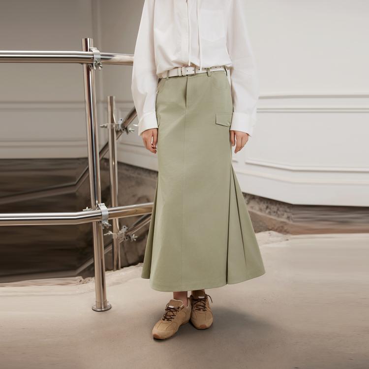 ELLE Elegant French Design Commuter Midi Skirt Women skirts ER52280