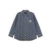 MLB New York Yankees All Over Print Bequemes Lässiges Einreiher Langarmhemd Unisex Hemden Blau 3ADRMN321-50BLS