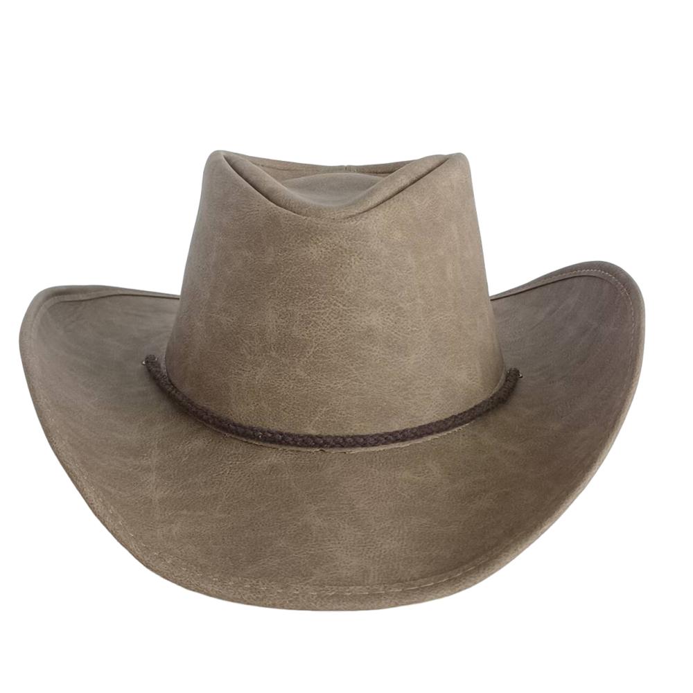 Leather hat western cowboy hat men gentleman dad cowboy hat men s oversized hat big head M56-58CM