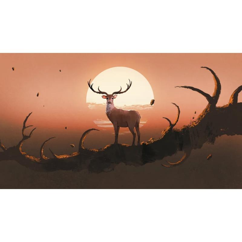 Zebra Sunset Arazzo appeso a parete Cartoon Kawaii Elk Sun Bohemian Psychedelic Landscape Bedroom Decor Cloth