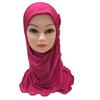 Elastic Children Hijabs Solid Flowers Head Islamic Scarf Shawls  2 To 7 Years Girls