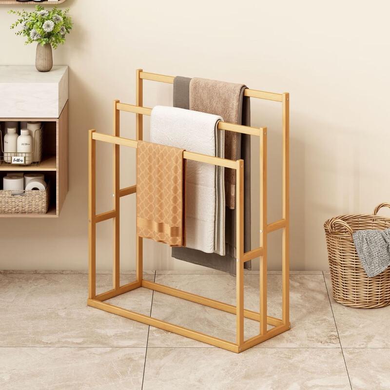 Bamboo Freestanding Towel Rack