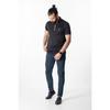 Men's Black Premium Zipper Detailed Polo Neck T-shirt