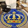 1pc Crown PrintChair Carpet for Office, Indoor Non-Slip Washable Polyester Fiber Carpet, Mat For Office, Machine Washable