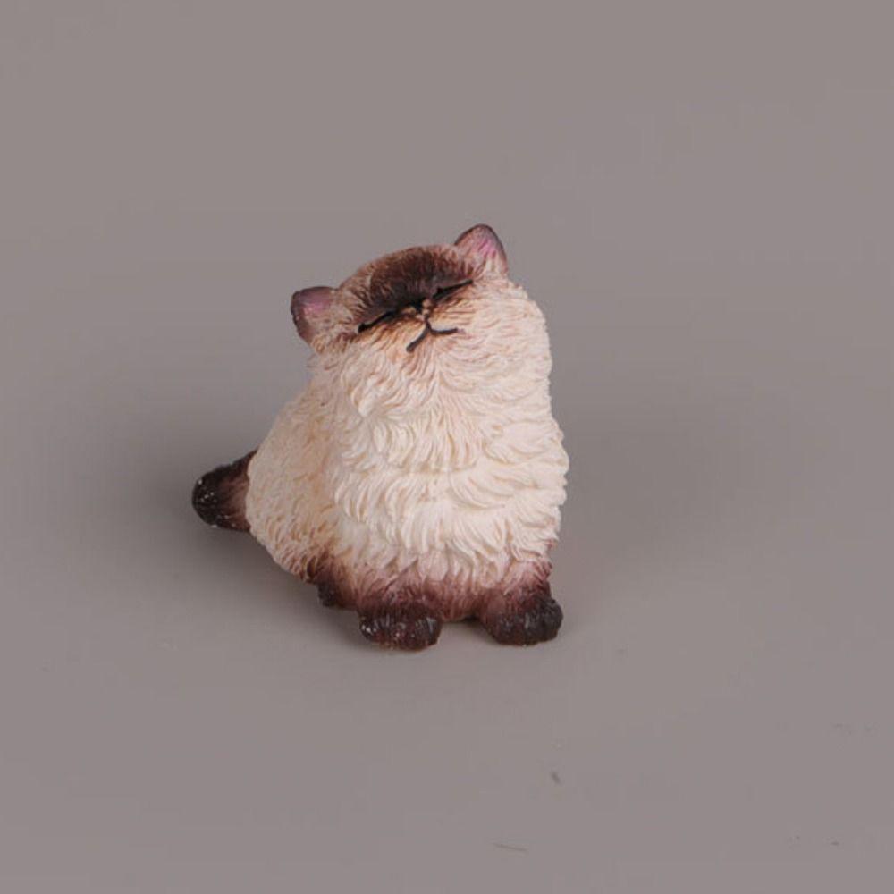 4Pcs/se Handicraft Cat Sculpture DIY Animal Statue Creative Simulation Kitten Ornaments  Desktop