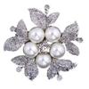 Strass Blumenbroschen Damen Elegant Mode Brosche Pins Neuer Schmuck Brosche Braut Hochzeitsaccessoires Simulierte Perle