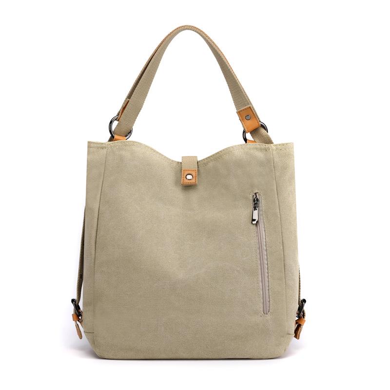 Versatile Canvas Women's Bag: Casual Shoulder, Backpack, Bucket, and Crossbody Styles.