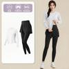 1011 Spring New Long Sleeve Fitness Clothing Women's Loose Breathable Running Quick Drying Clothes Sports Suit Fitness Training Clothing