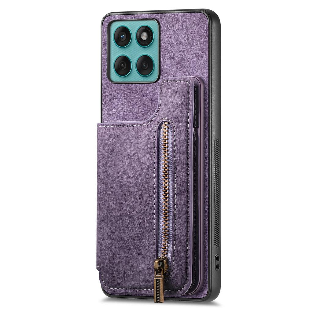 Crossbody Zipper Cards Solt Wallet Leather Case For MOTO G05 G15 Power Fusion Stylus 60 G35 G55 G85 Edge 60 Pro Free Bracket