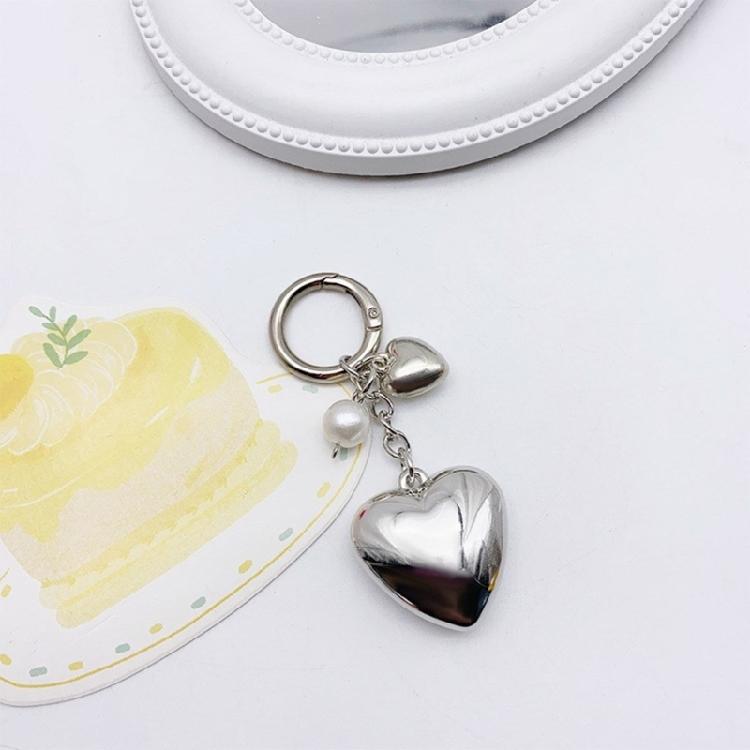 Colorful Heart Keychain Love Shape Bag Charm Pendant Decoration Handmade Jewelry