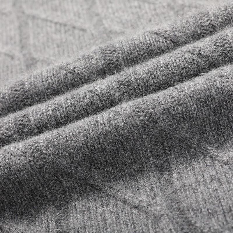 Hengyuanxiang Men's 100% Cashmere Thickened Half-High Collar Sweater