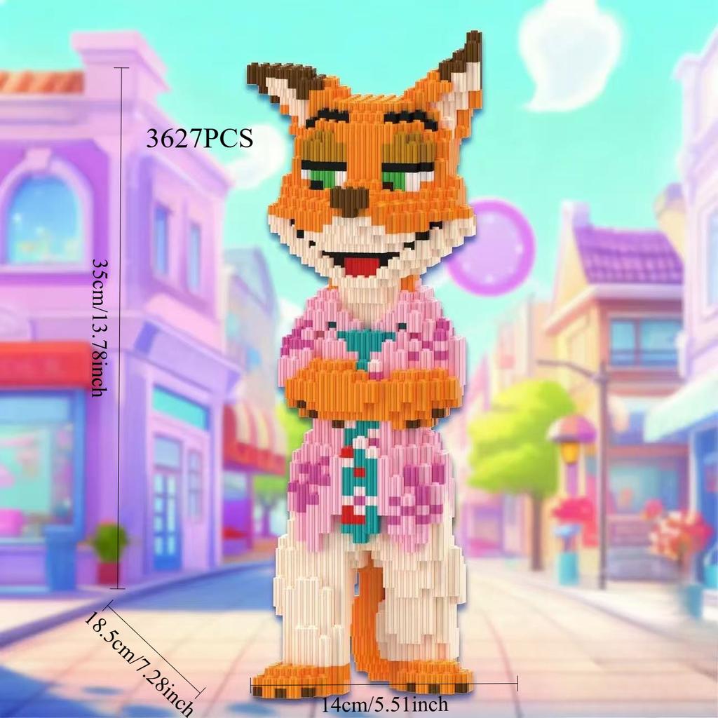 New 3500pcs Zootopia Judy Nick Combination Set Assembled Blocks Toy Model Children Adult Toys Birthday Gift Desktop Ornament