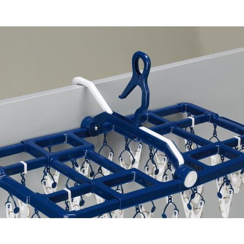 Twin Mall Sliding Clothes Drying Hanger, Navy, 38 Pinch, BEILU BE-02N