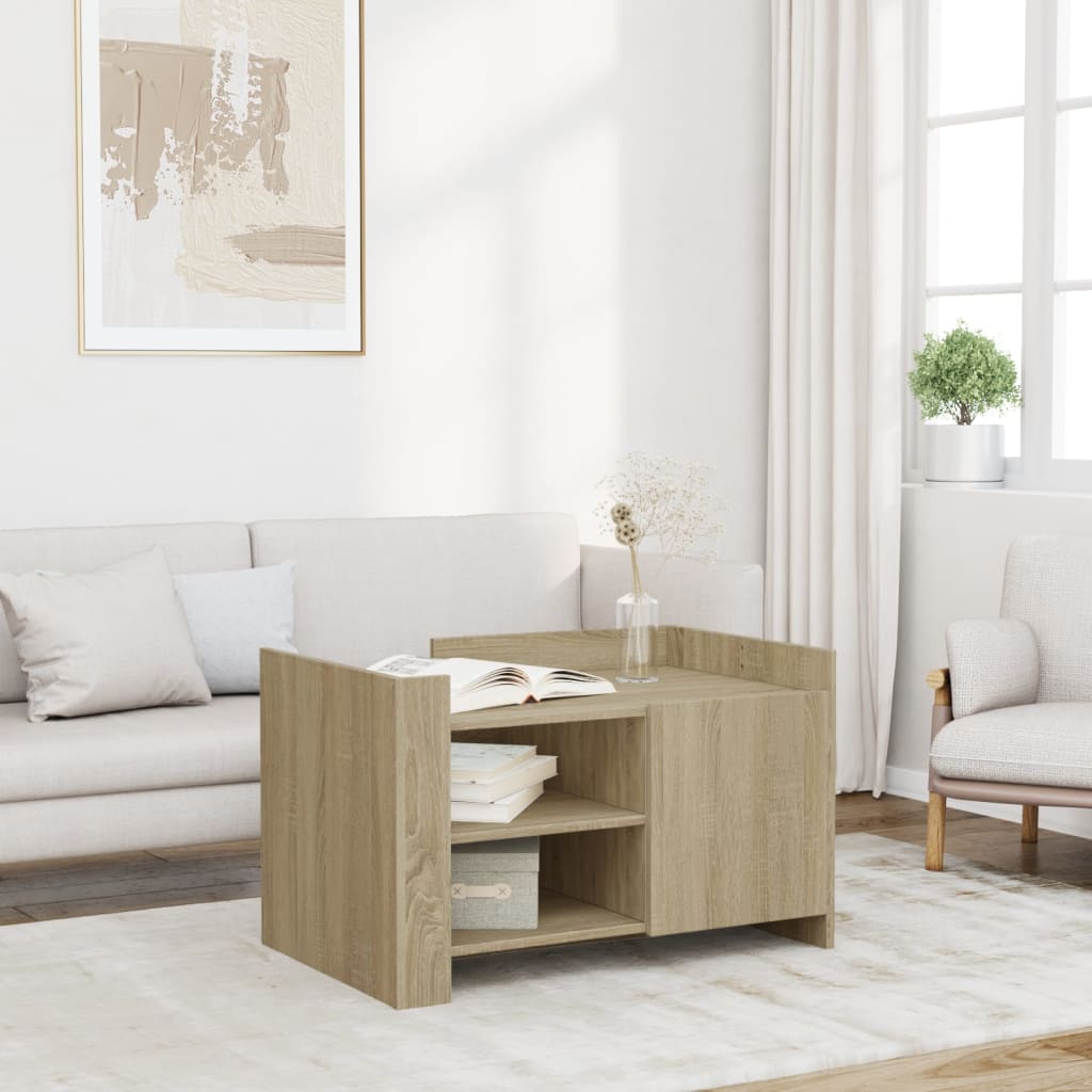 Coffee Table Sonoma Oak 80x50x50 cm Particleboard