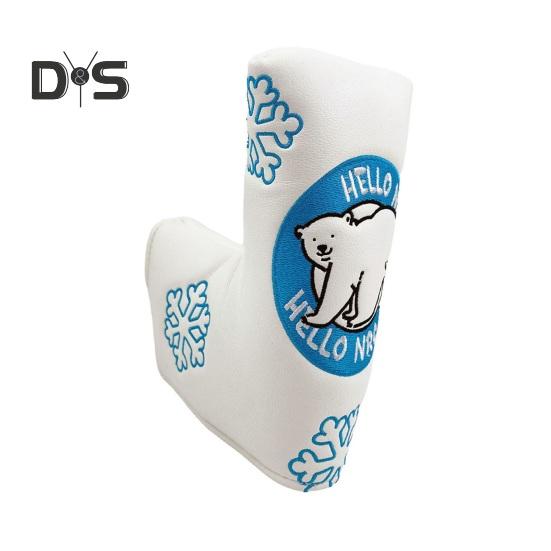 

Чехол для гольф-паттера с магнитным молотком, чехол для гольф-клюшки, чехол для гольф-клюшки, милый чехол для клюшки с дизайном в виде белого медведя, чехол для гольфиста L