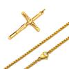 Vnox stainless steel Jesus Christ Cross Pendant Necklace for Men Catholic Religious faith Daily Luxury Jewelry Fade-Proof