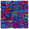 50Pcs Neon Light Stickers Laptop Water Bottle Phone Computer Luggage Guitar Bathroom Graffiti Sticker For Kids Gift Toy